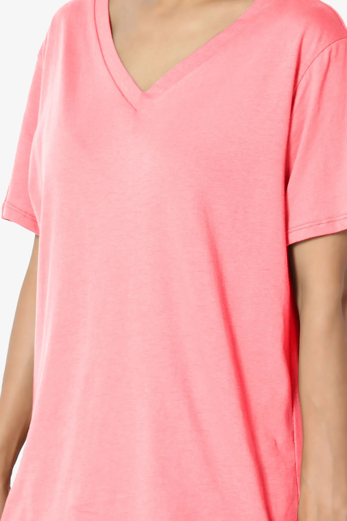 Mayra V-Neck Cotton Boyfriend Tee PLUS