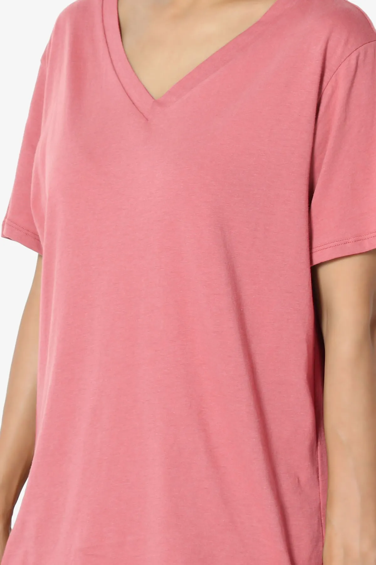 Mayra V-Neck Cotton Boyfriend Tee PLUS