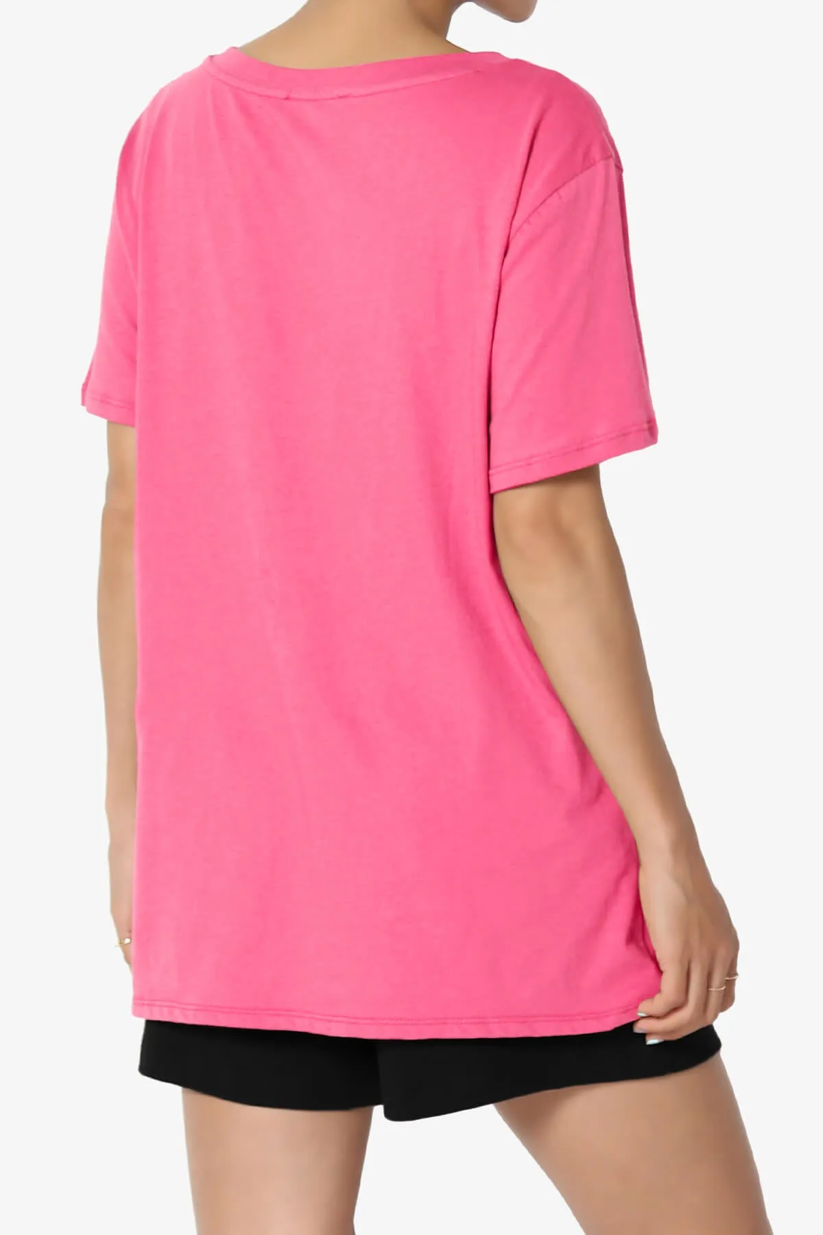 Mayra V-Neck Cotton Boyfriend Tee PLUS