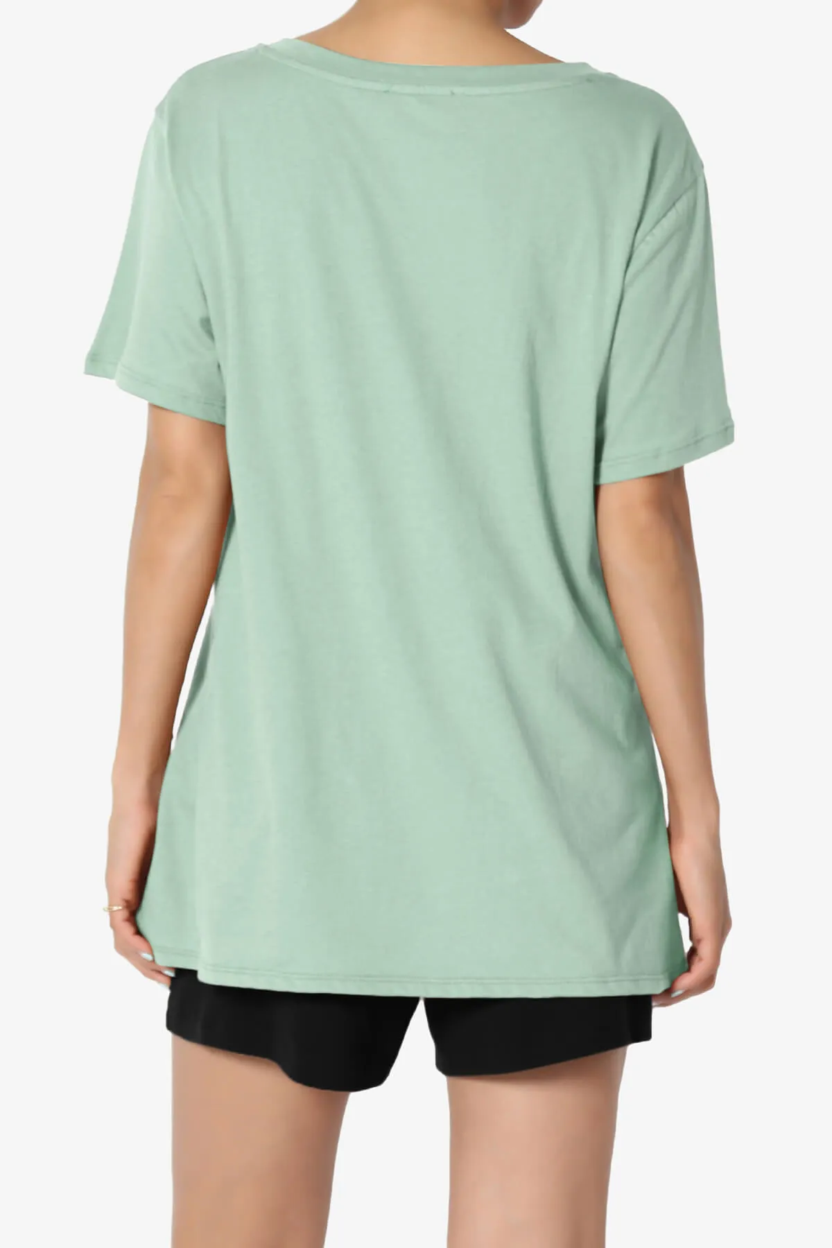 Mayra V-Neck Cotton Boyfriend Tee PLUS