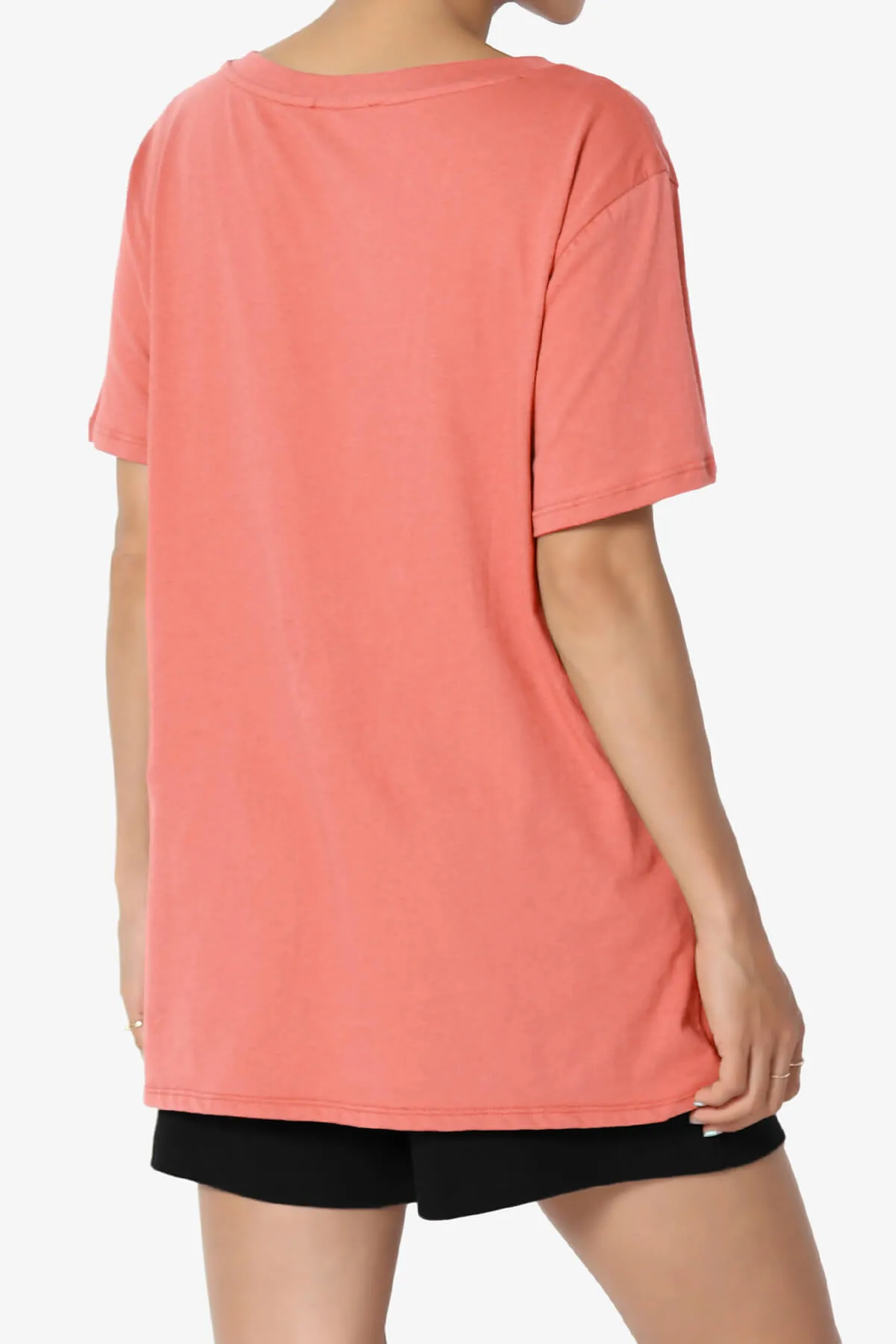 Mayra V-Neck Cotton Boyfriend Tee PLUS