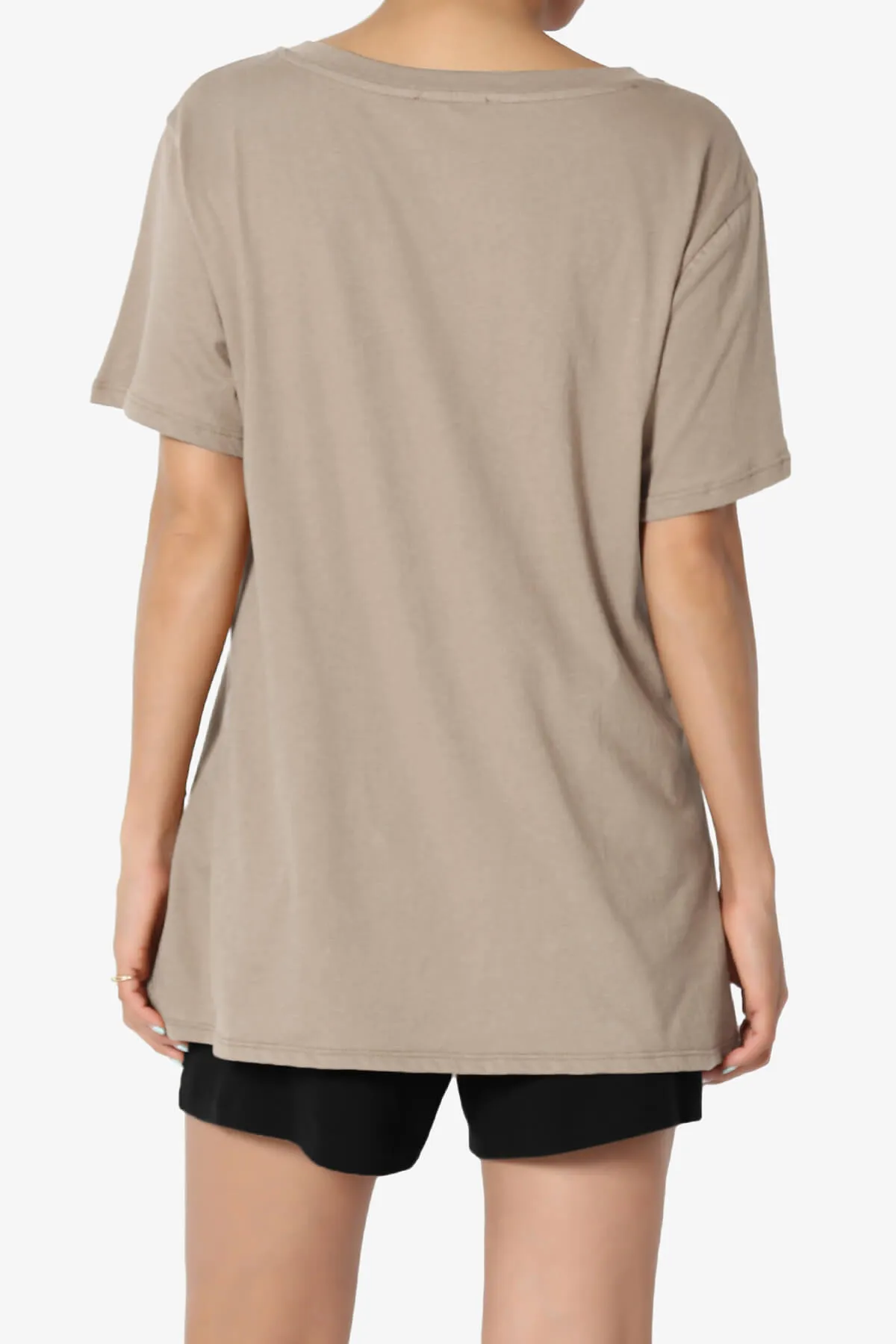 Mayra V-Neck Cotton Boyfriend Tee PLUS