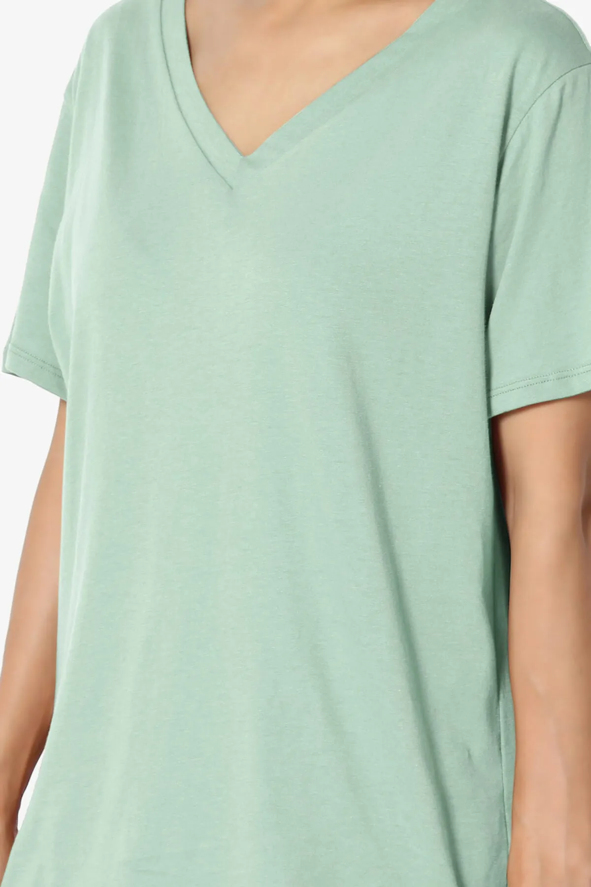 Mayra V-Neck Cotton Boyfriend Tee PLUS