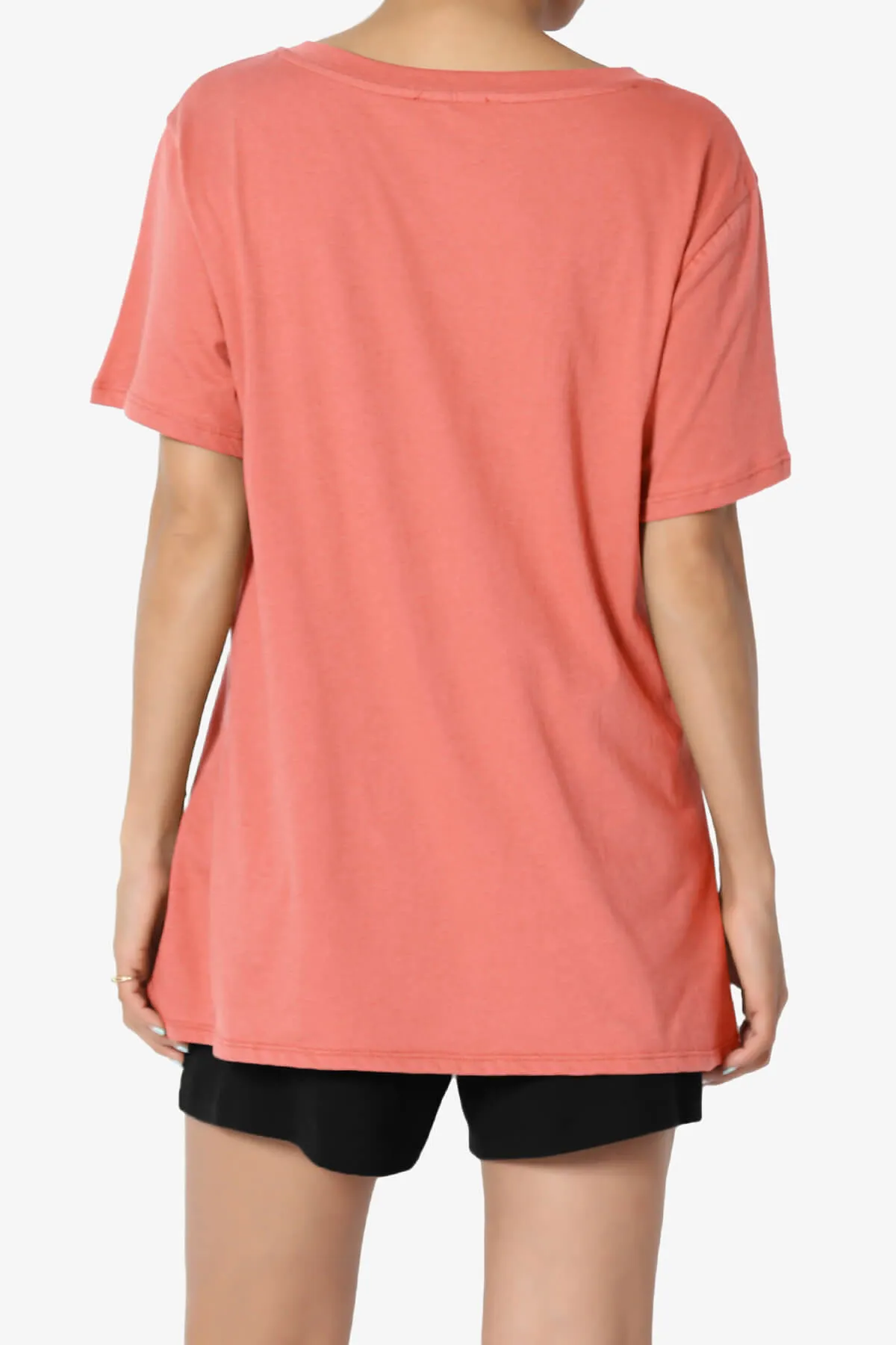 Mayra V-Neck Cotton Boyfriend Tee PLUS