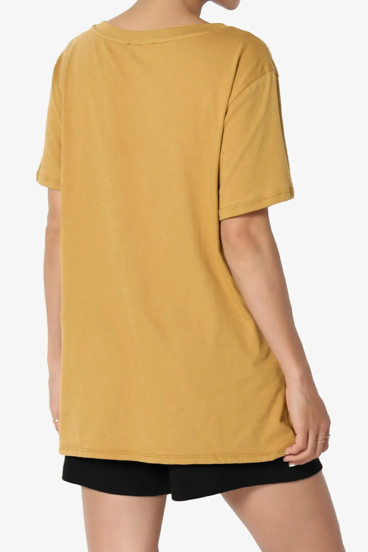 Mayra V-Neck Cotton Boyfriend Tee PLUS