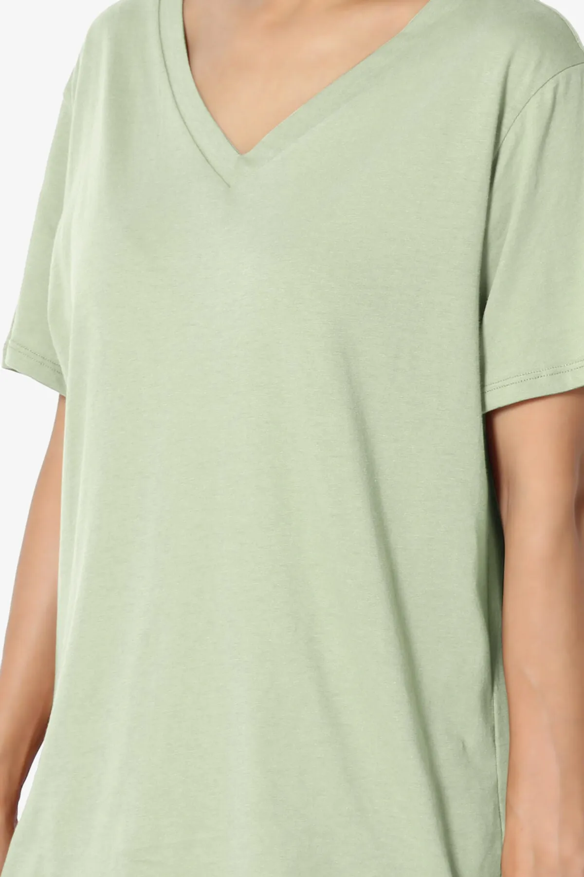 Mayra V-Neck Cotton Boyfriend Tee PLUS