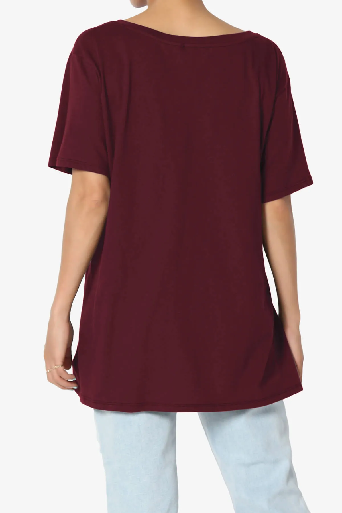 Mayra V-Neck Cotton Boyfriend Tee PLUS