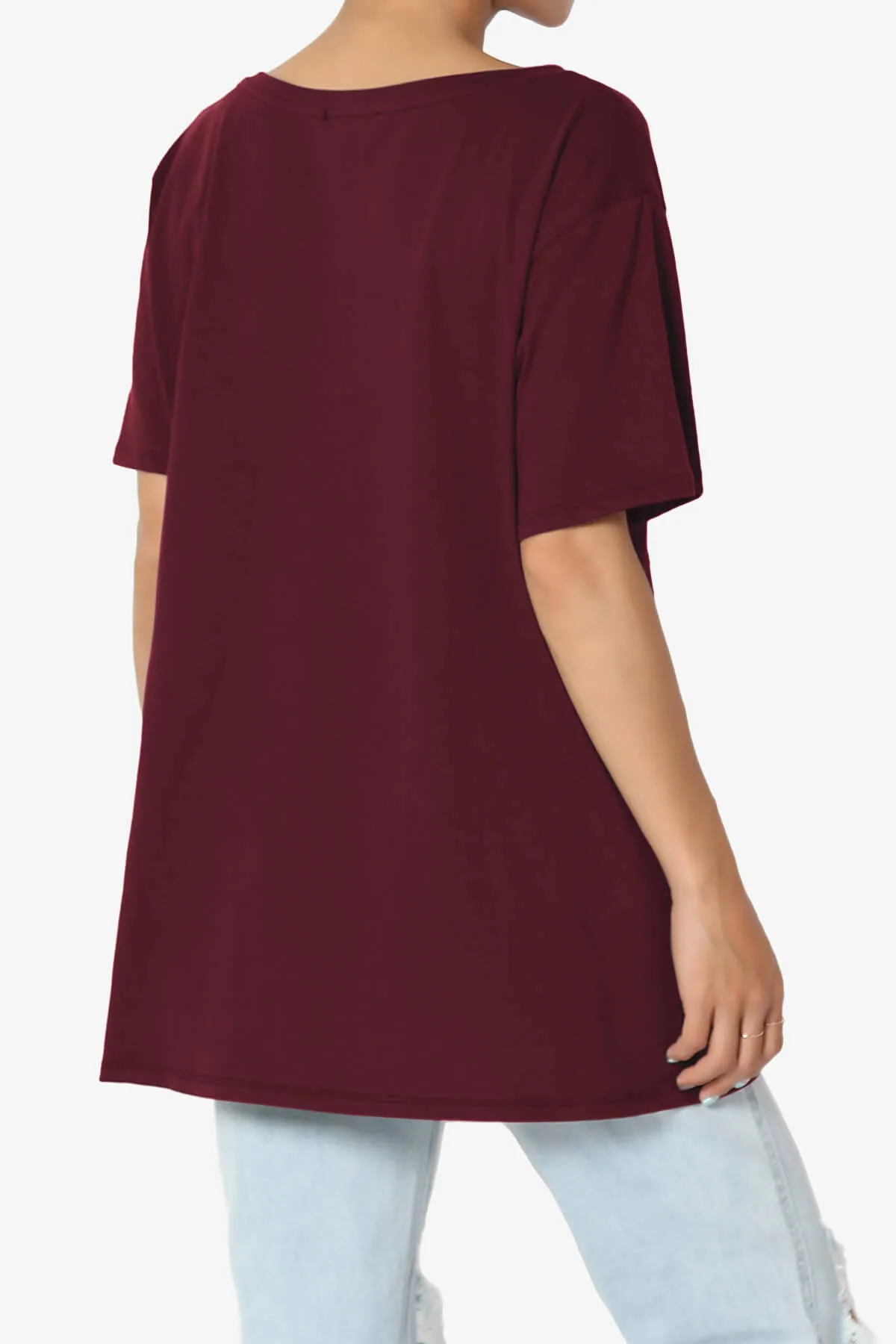Mayra V-Neck Cotton Boyfriend Tee PLUS