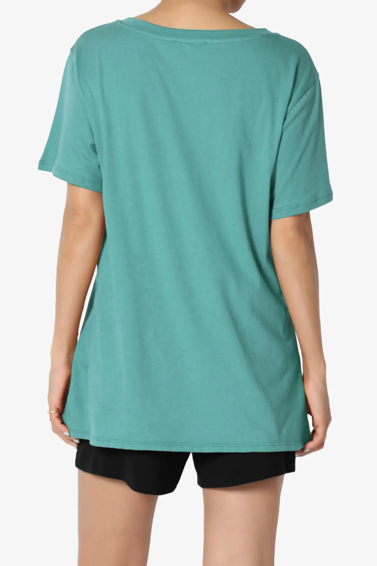Mayra V-Neck Cotton Boyfriend Tee PLUS