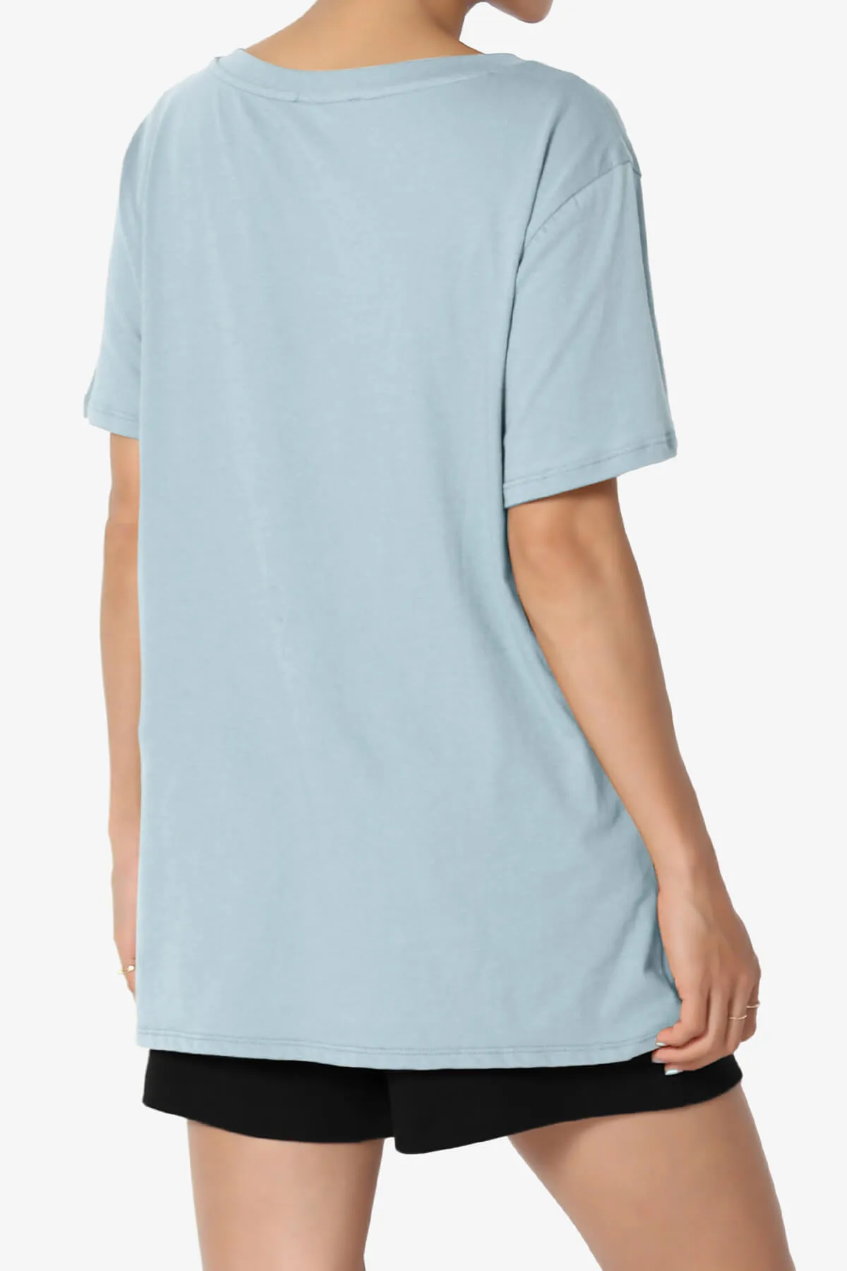 Mayra V-Neck Cotton Boyfriend Tee PLUS