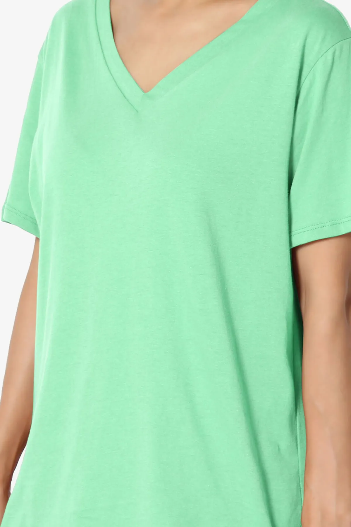 Mayra V-Neck Cotton Boyfriend Tee PLUS