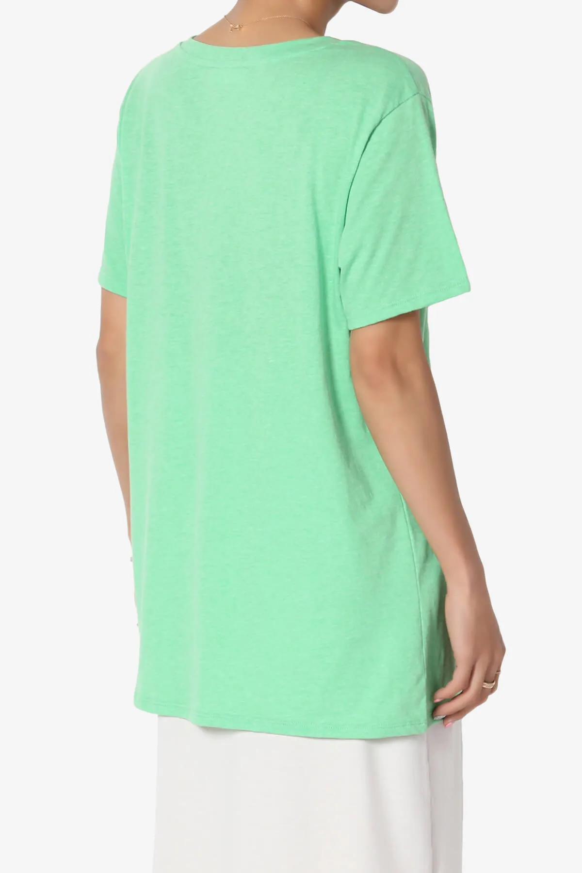 Mayra V-Neck Cotton Boyfriend Tee PLUS