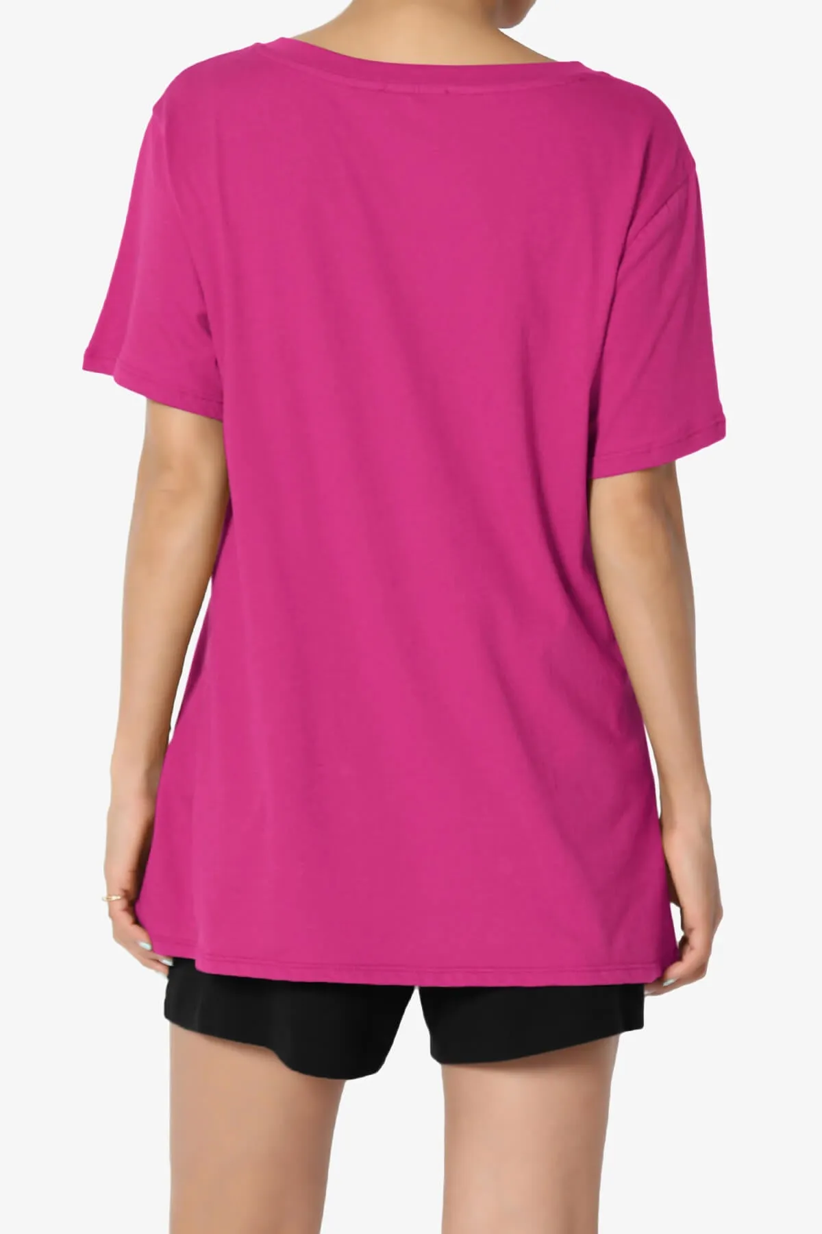 Mayra V-Neck Cotton Boyfriend Tee PLUS
