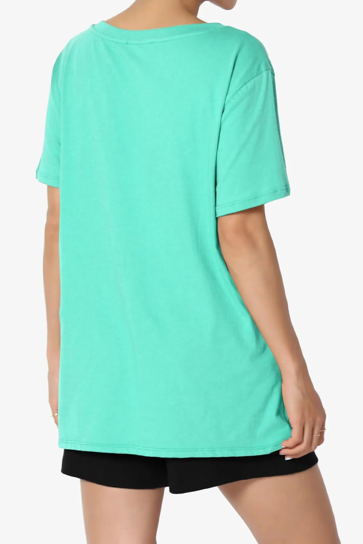 Mayra V-Neck Cotton Boyfriend Tee PLUS