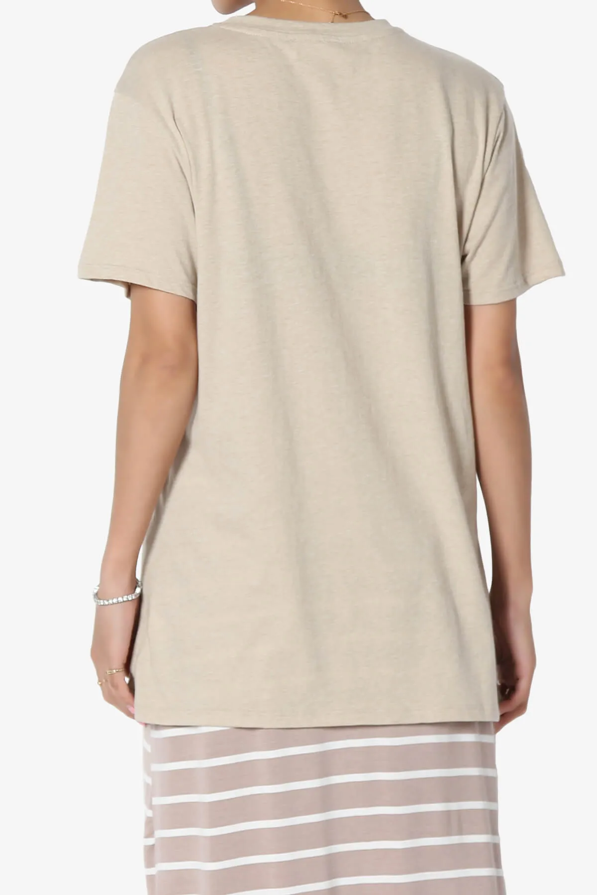 Mayra V-Neck Cotton Boyfriend Tee