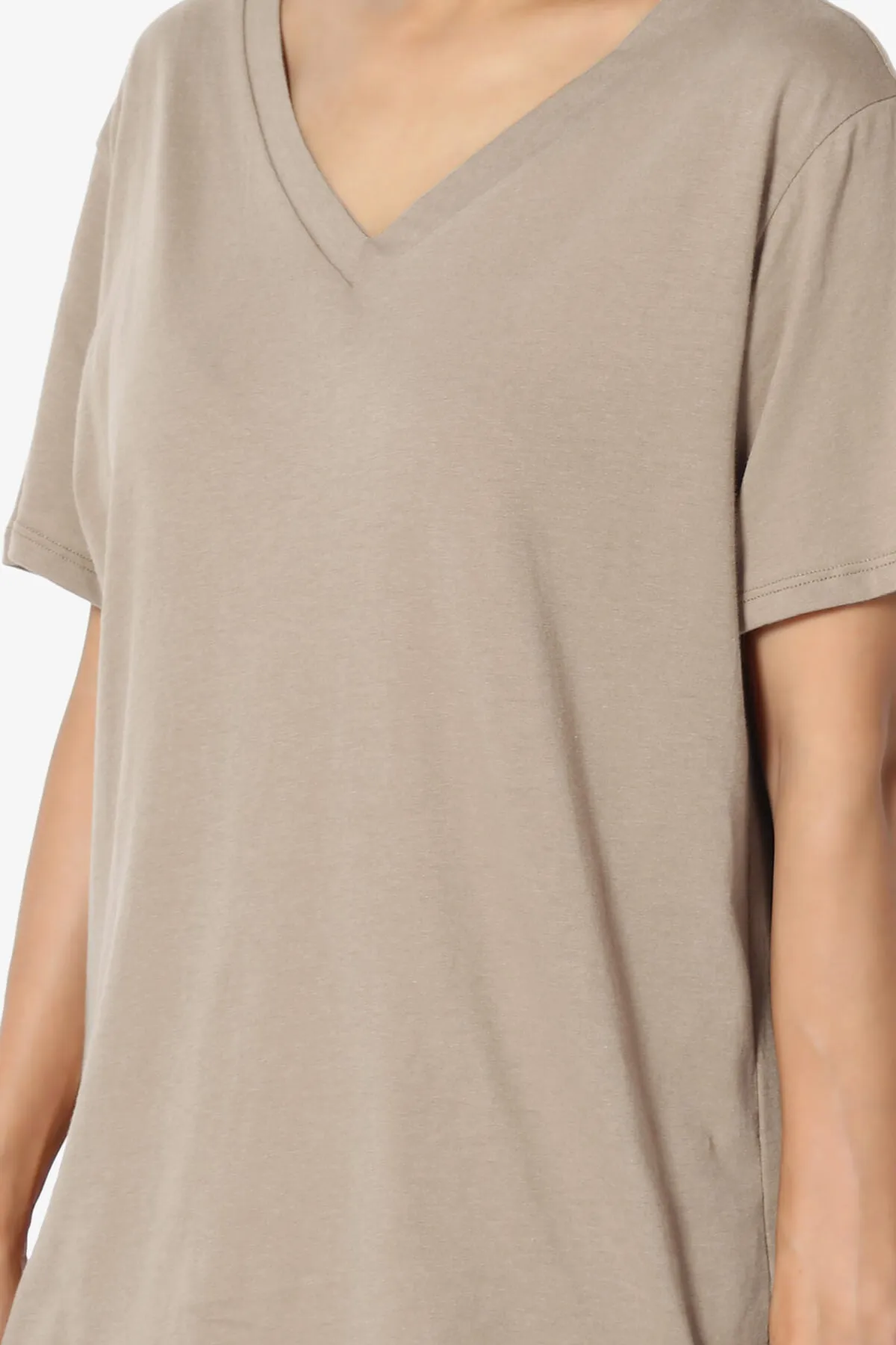 Mayra V-Neck Cotton Boyfriend Tee
