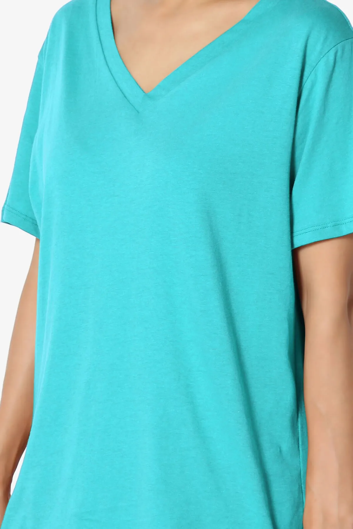 Mayra V-Neck Cotton Boyfriend Tee
