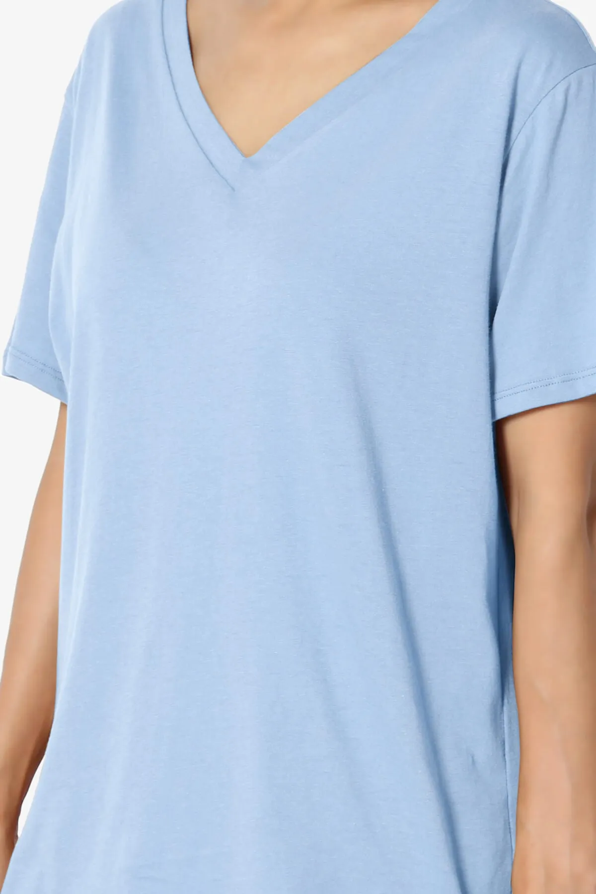 Mayra V-Neck Cotton Boyfriend Tee