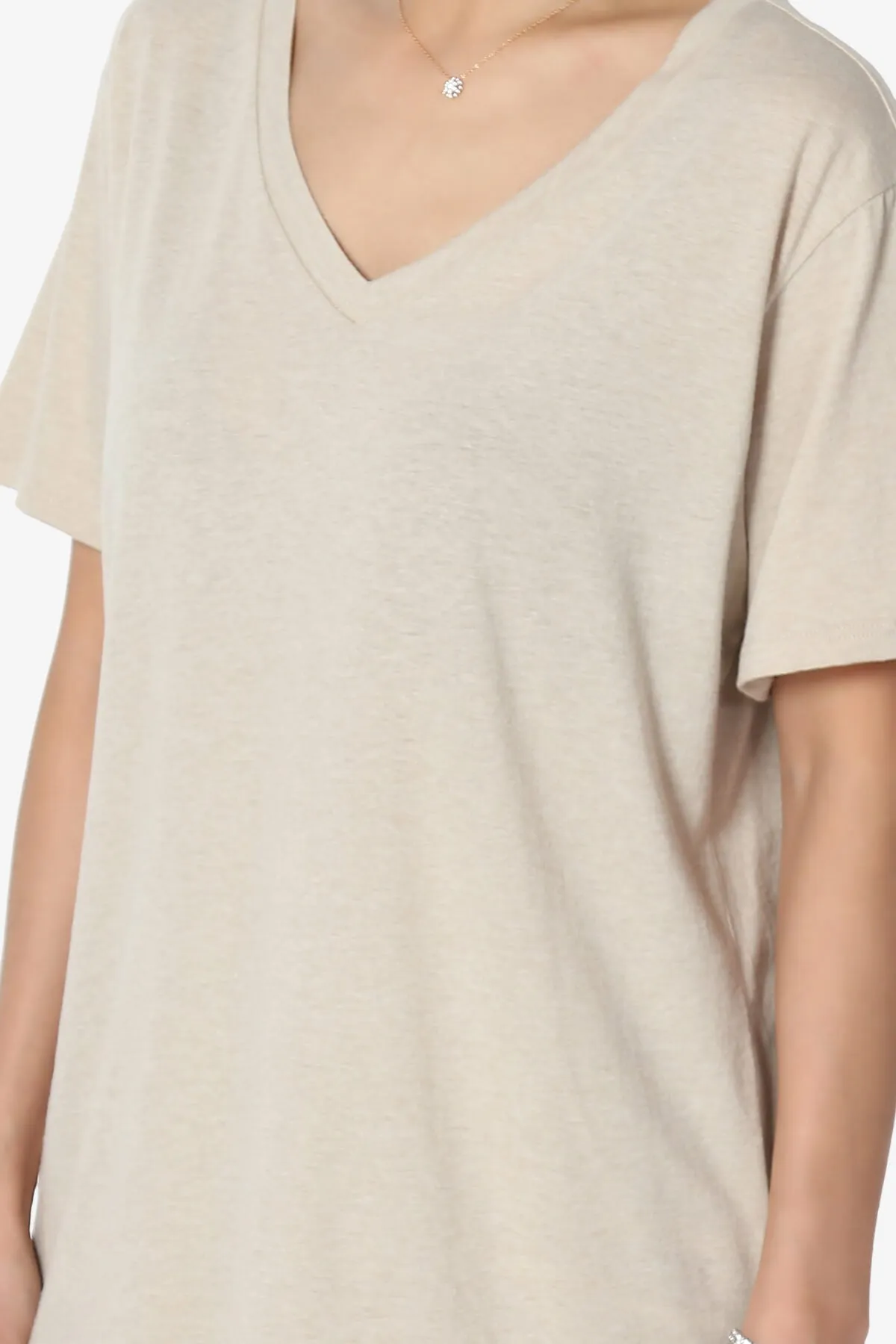 Mayra V-Neck Cotton Boyfriend Tee