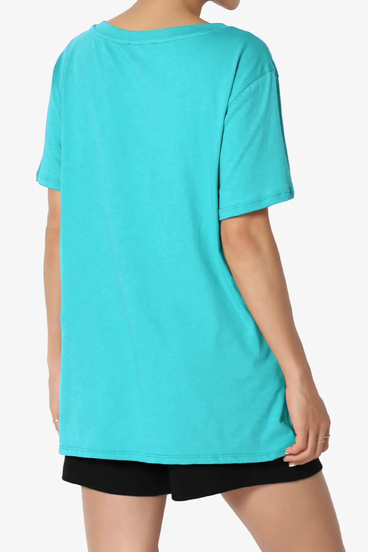 Mayra V-Neck Cotton Boyfriend Tee