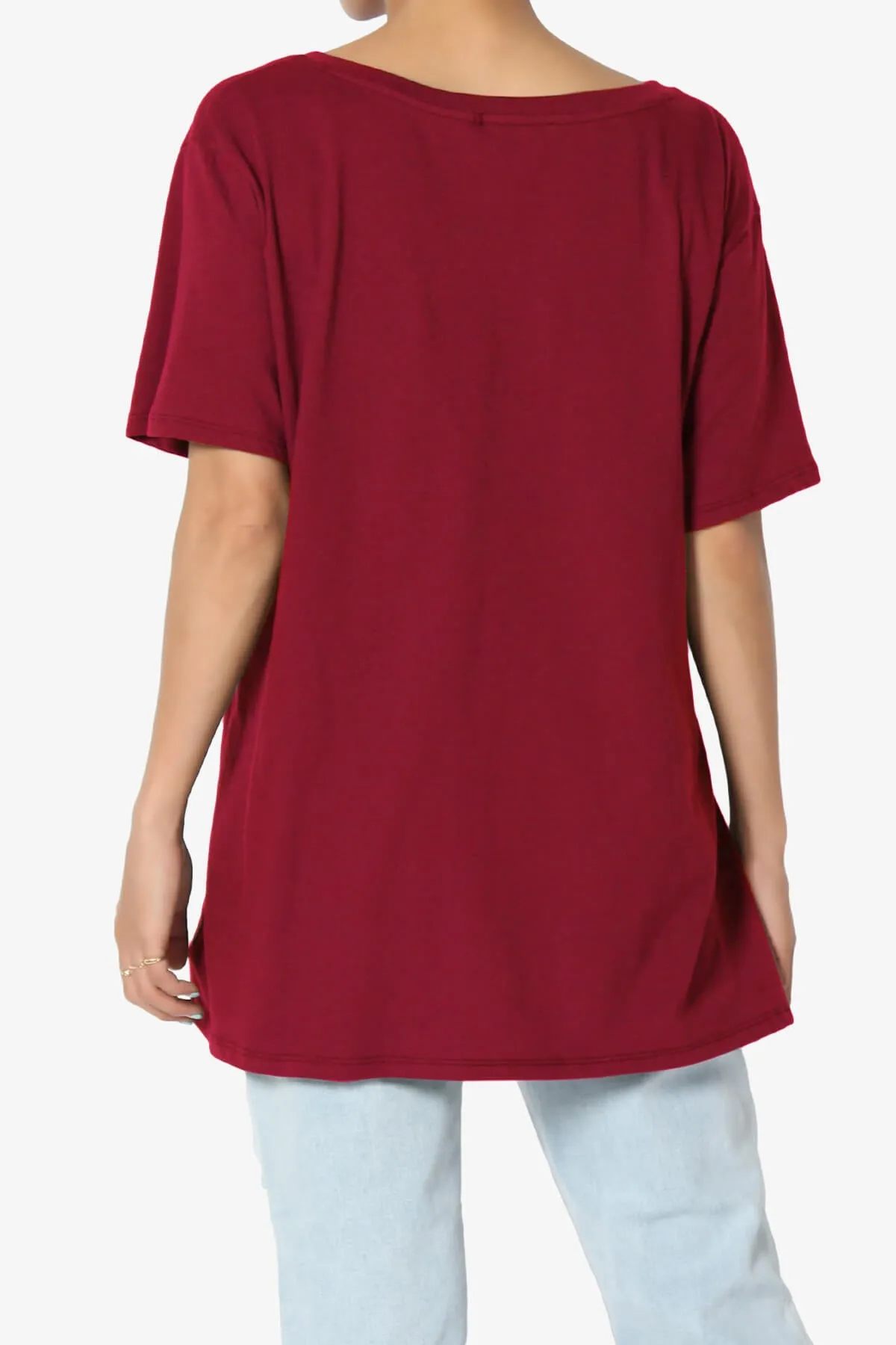 Mayra V-Neck Cotton Boyfriend Tee
