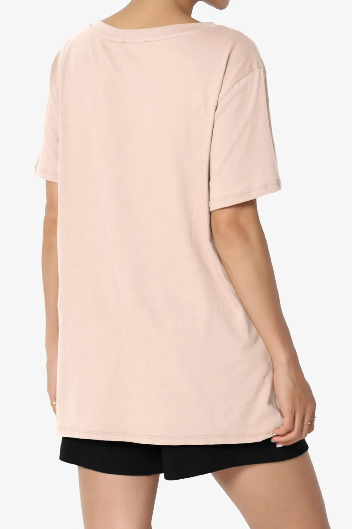 Mayra V-Neck Cotton Boyfriend Tee