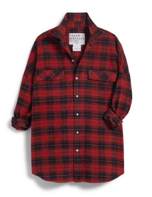 MCLOGHLIN Heather Red and Black Plaid, Italian Flannel
