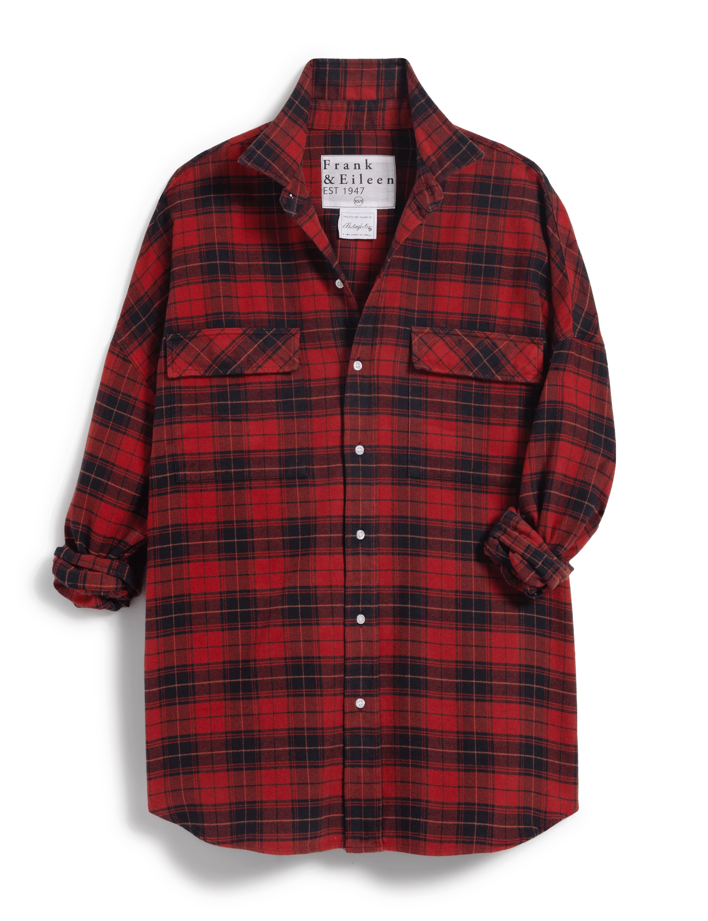 MCLOGHLIN Heather Red and Black Plaid, Italian Flannel