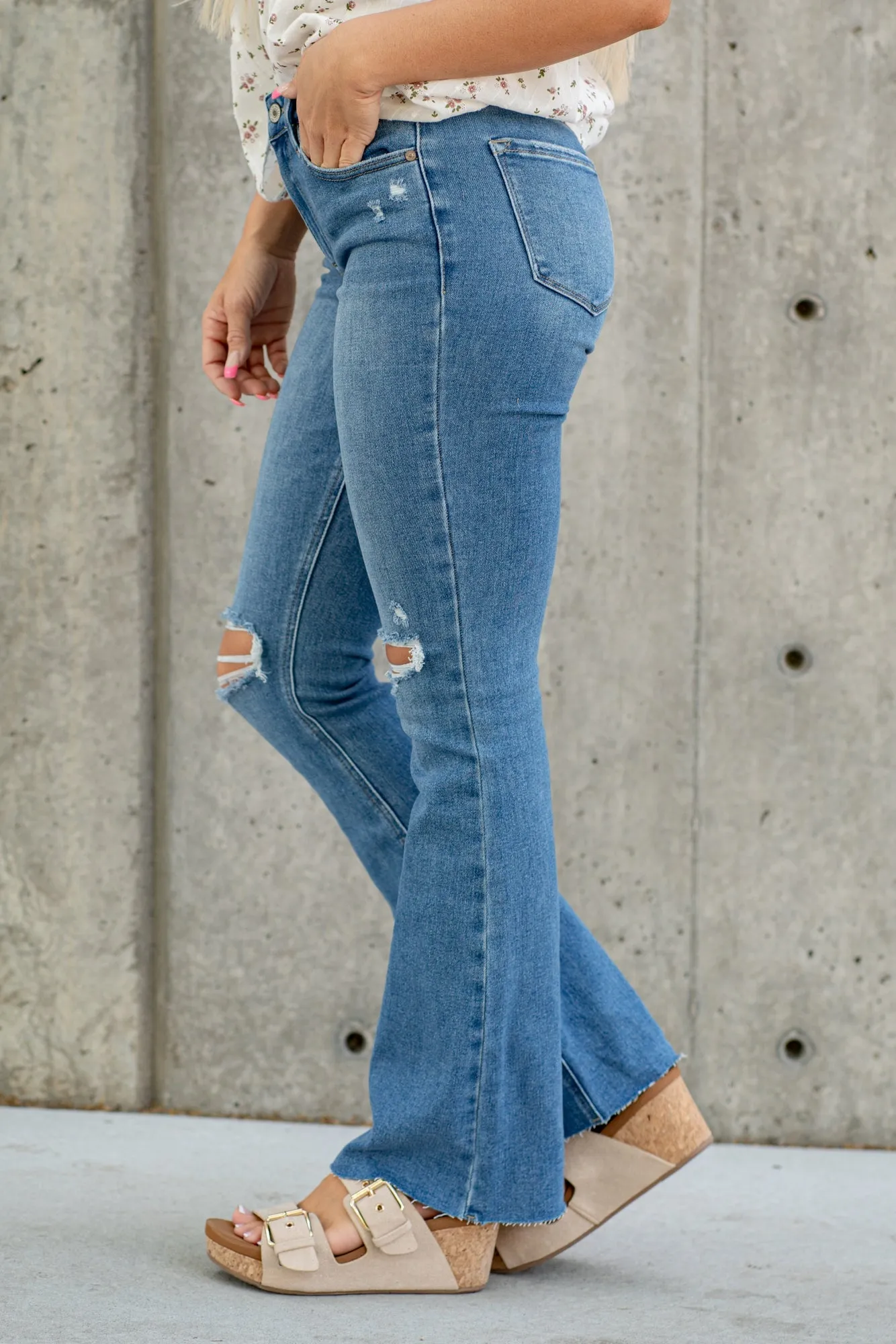 Meadow High Rise Distressed Boot Cut
