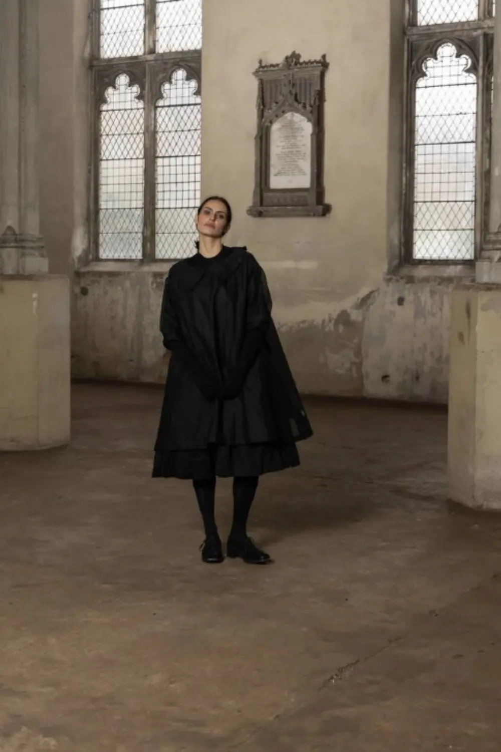 MEG BY DESIGN HARLOW TUNIC COTTON ORGANDY BLACK