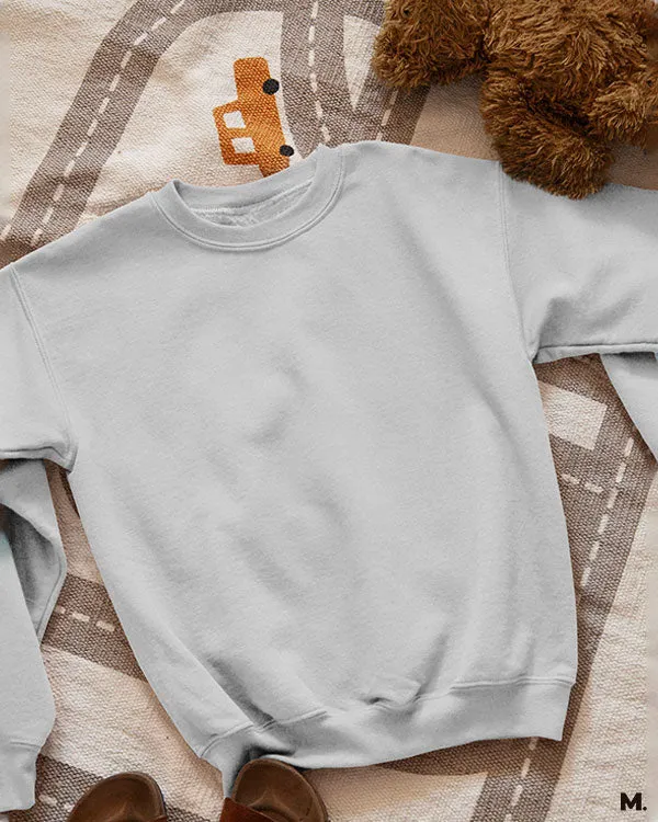 Melange grey unisex plain sweatshirt