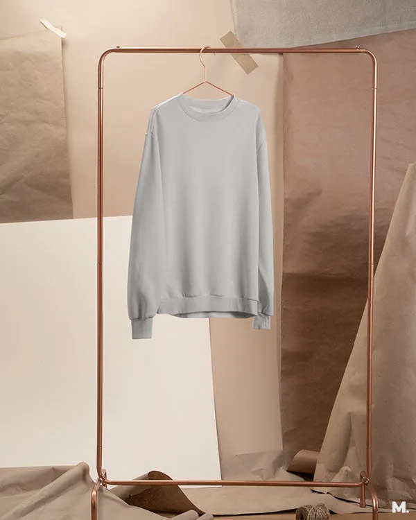 Melange grey unisex plain sweatshirt