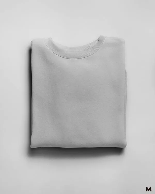 Melange grey unisex plain sweatshirt