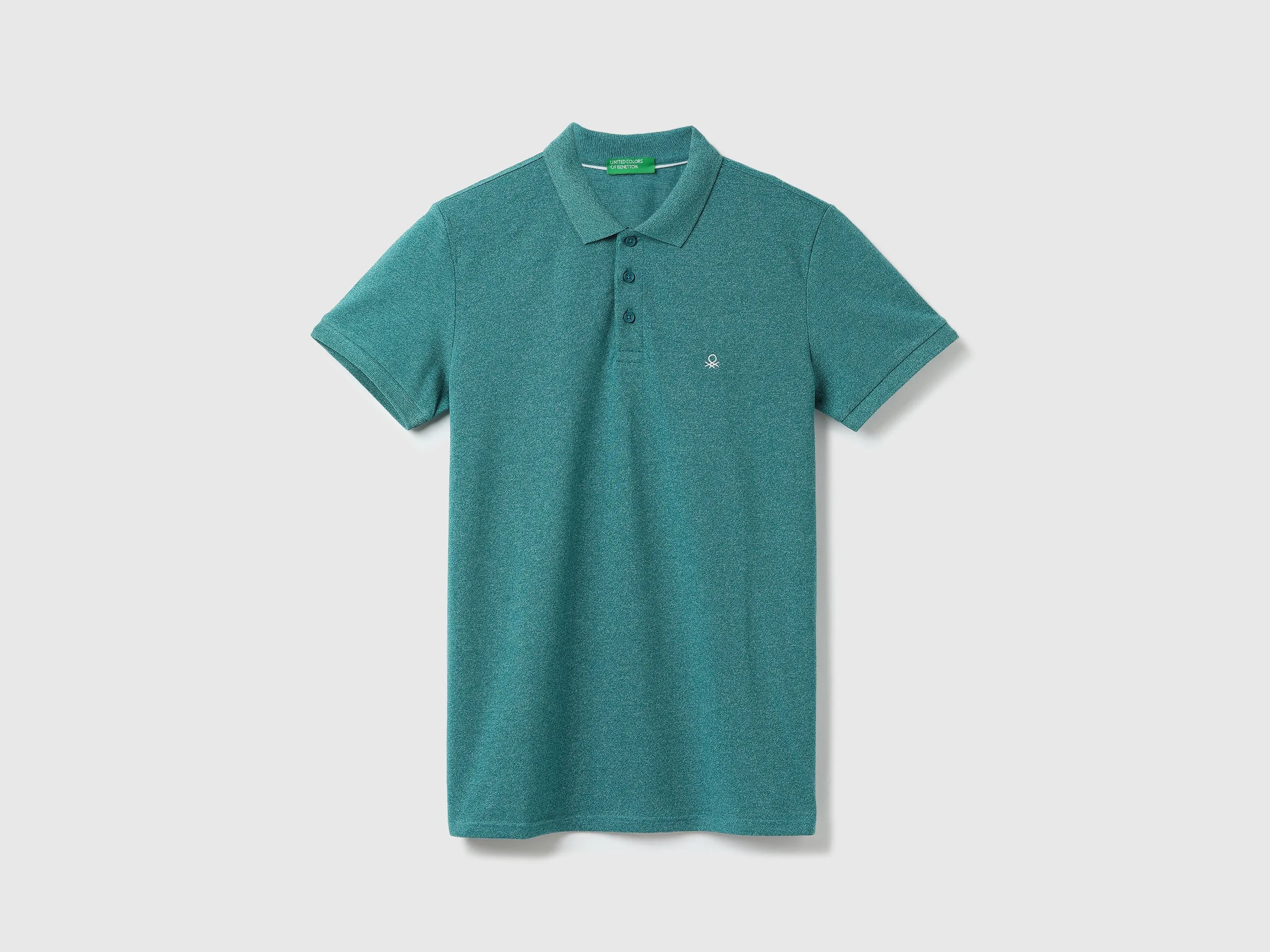 Men Textured Polo Collar T-shirt