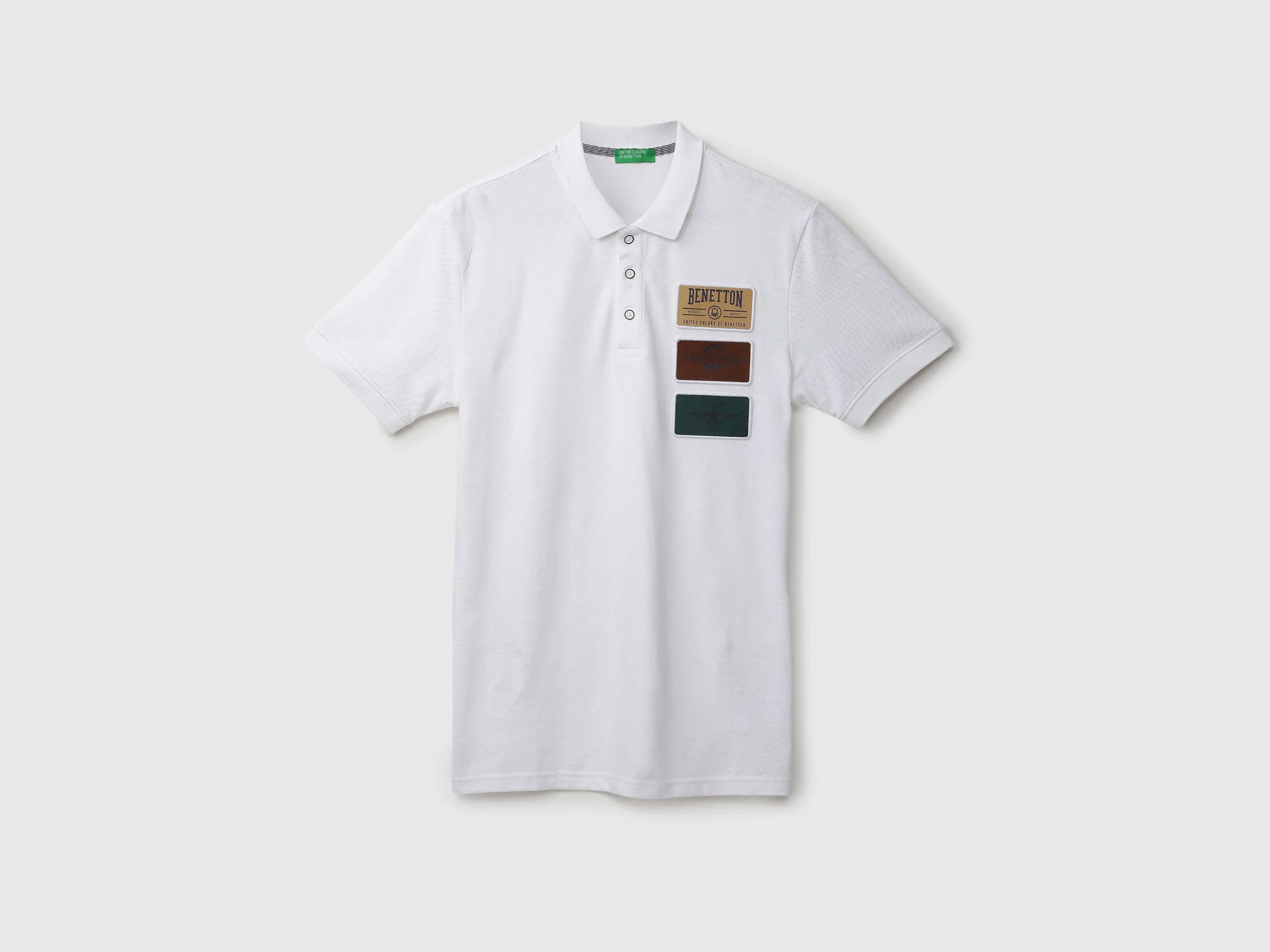 Men Textured Polo Collar T-shirt