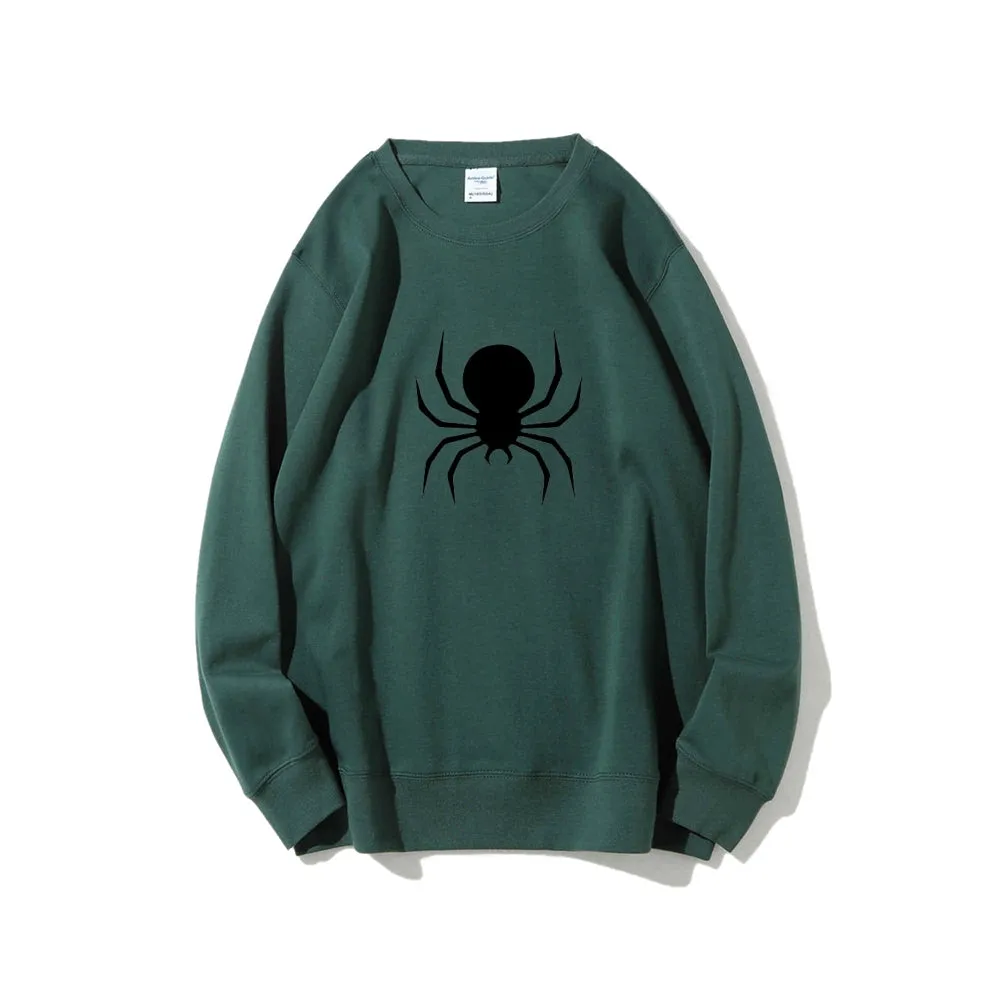Mens Black Spider Graphic Sweatshirts