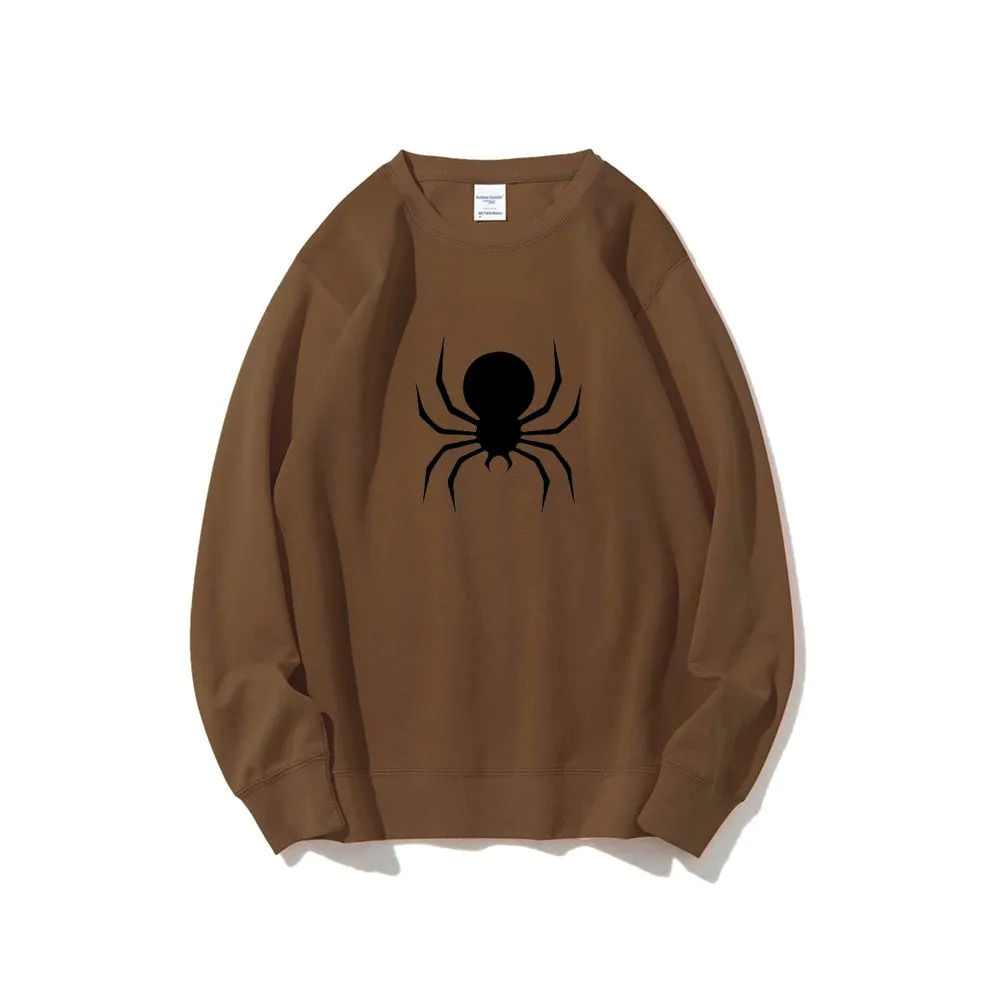 Mens Black Spider Graphic Sweatshirts