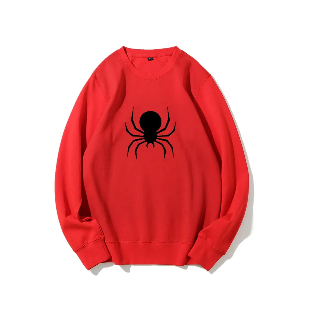Mens Black Spider Graphic Sweatshirts