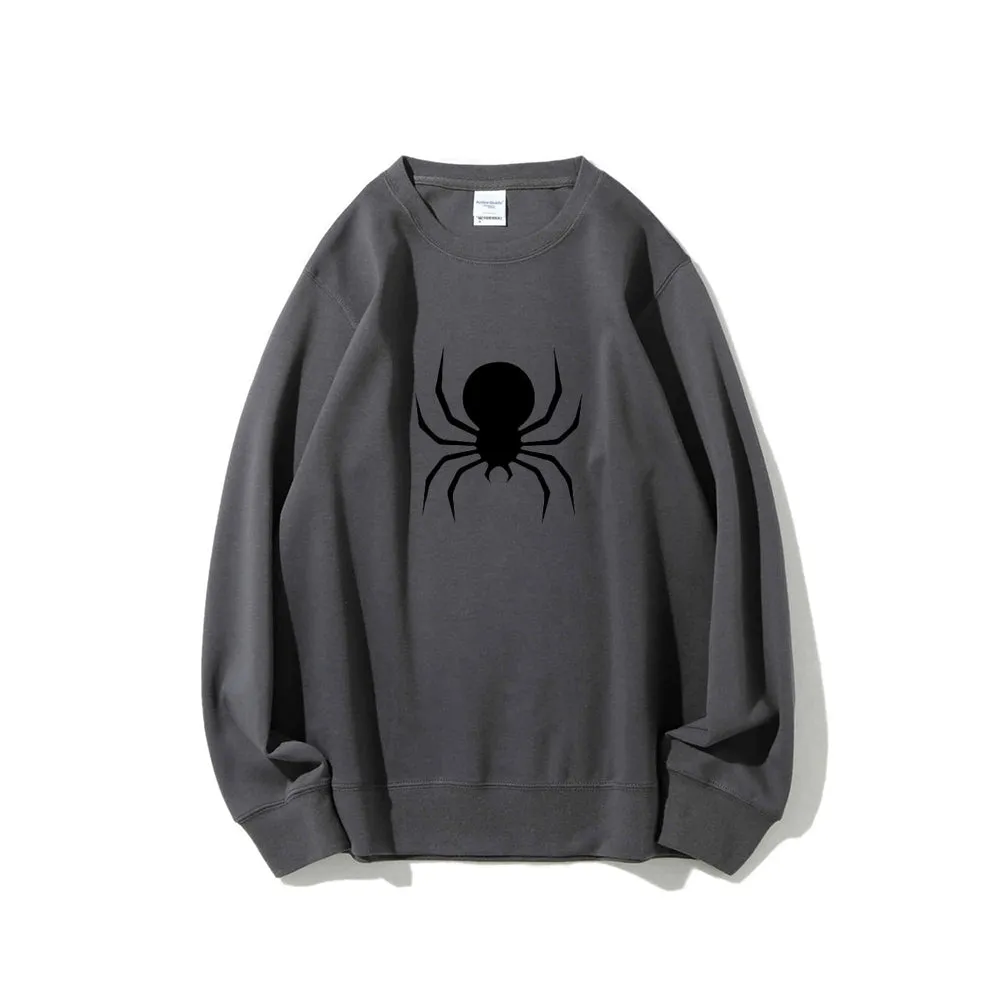 Mens Black Spider Graphic Sweatshirts