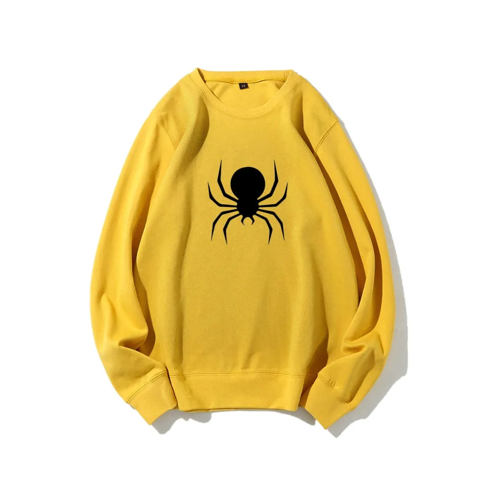 Mens Black Spider Graphic Sweatshirts