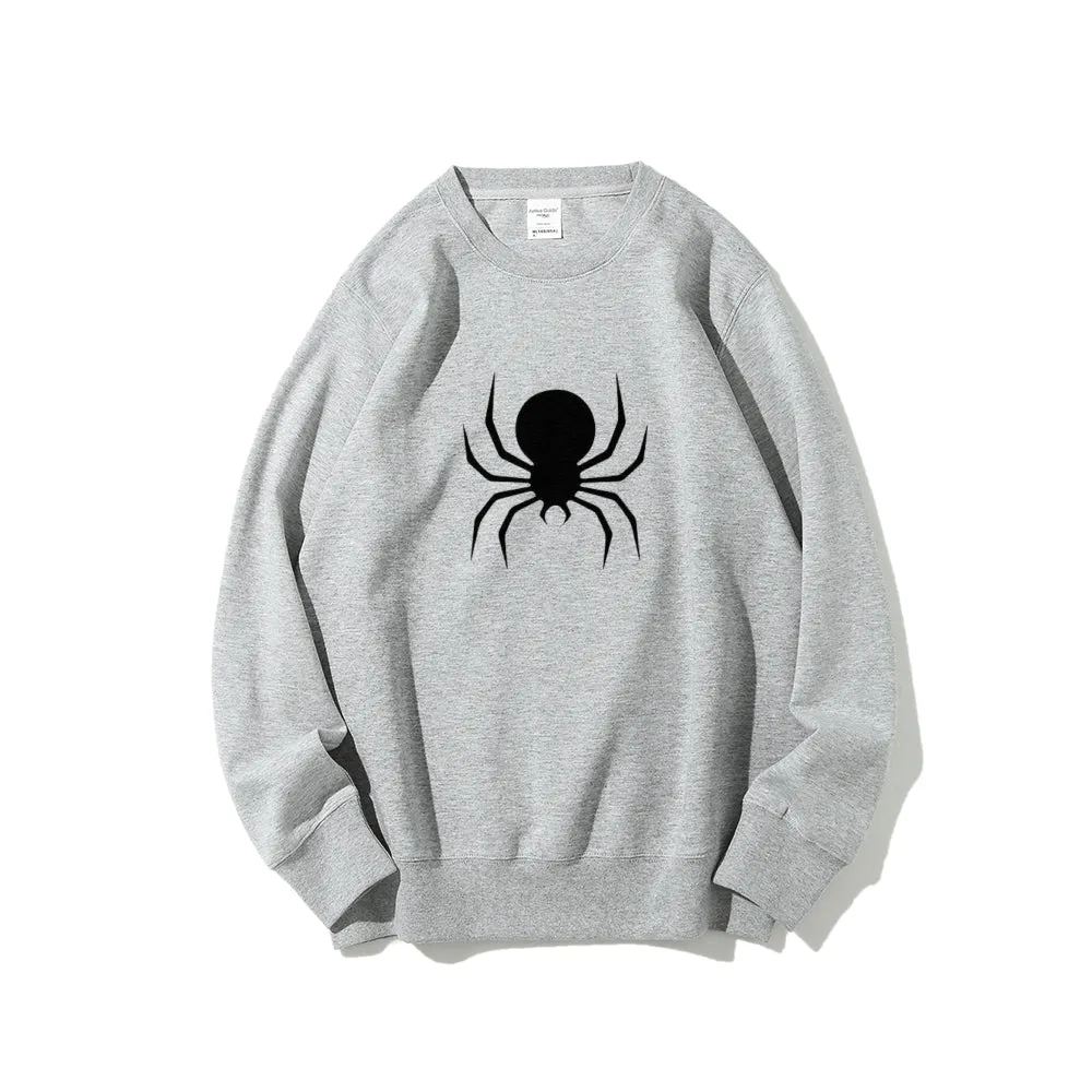 Mens Black Spider Graphic Sweatshirts
