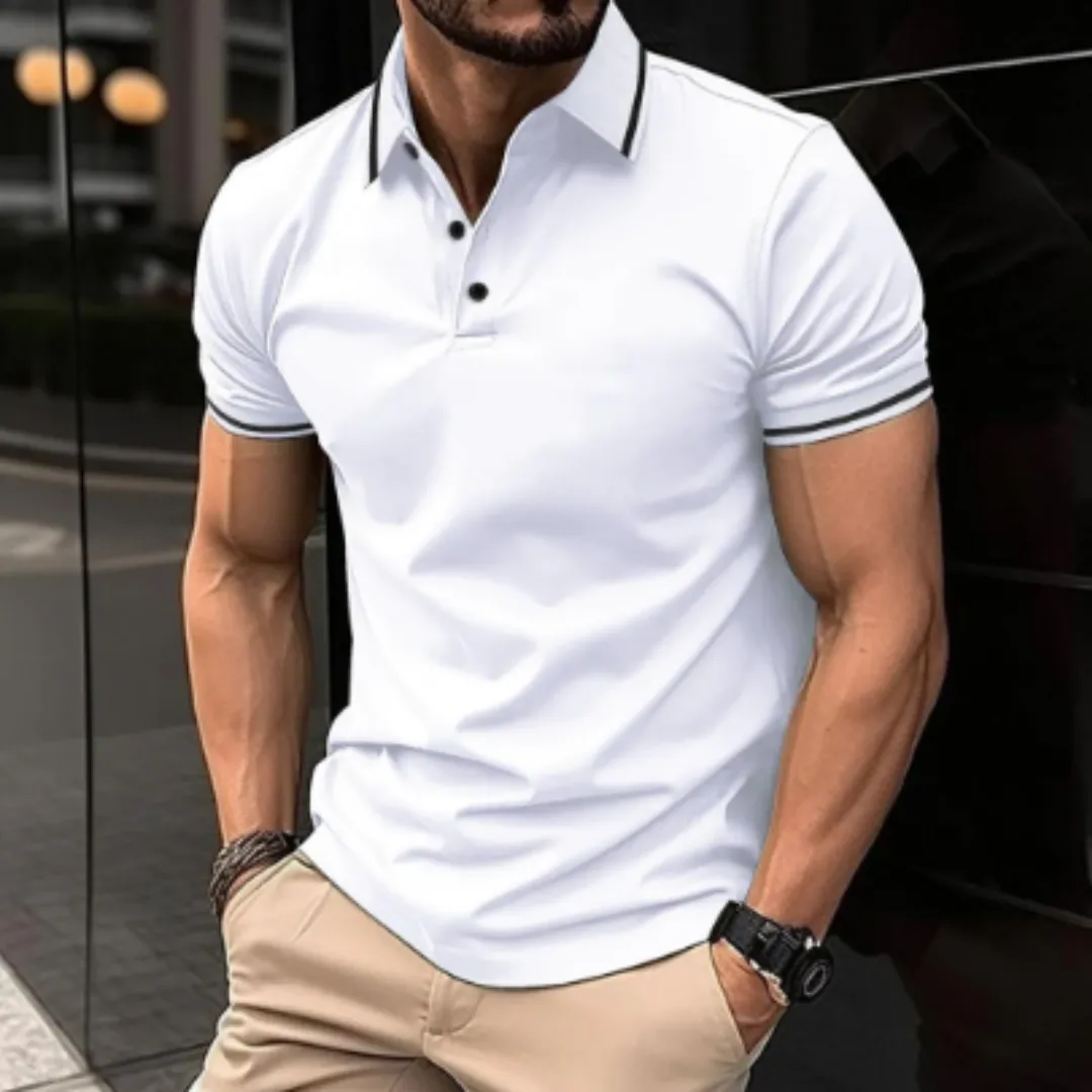Men's Casual Spring Fitted Polo | Short Sleeve
