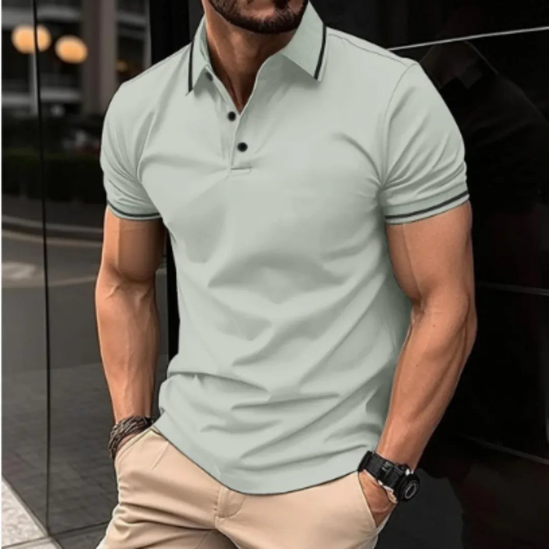 Men's Casual Spring Fitted Polo | Short Sleeve