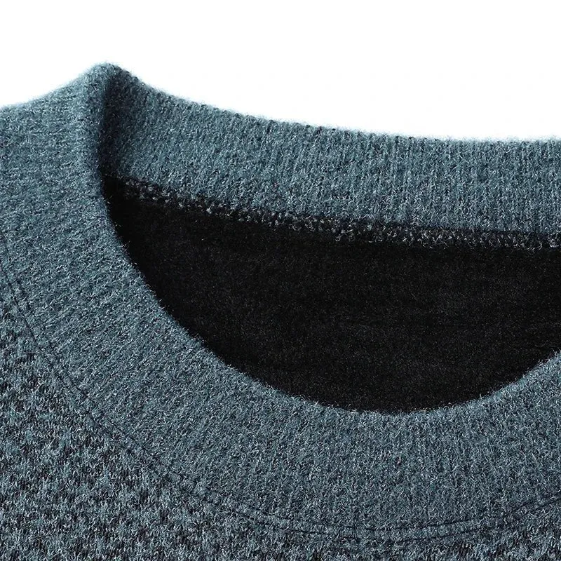Men’s Knit Sweater – Lightweight Texture – Soft Grey Casual Fit