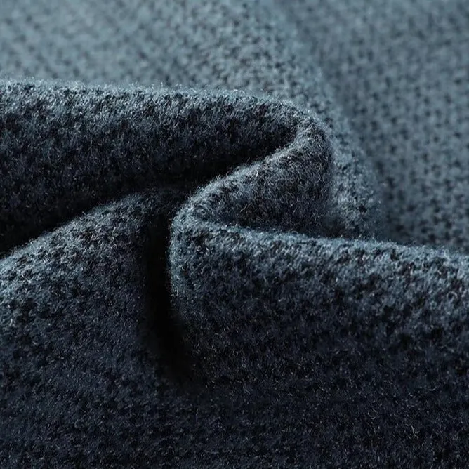Men’s Knit Sweater – Lightweight Texture – Soft Grey Casual Fit