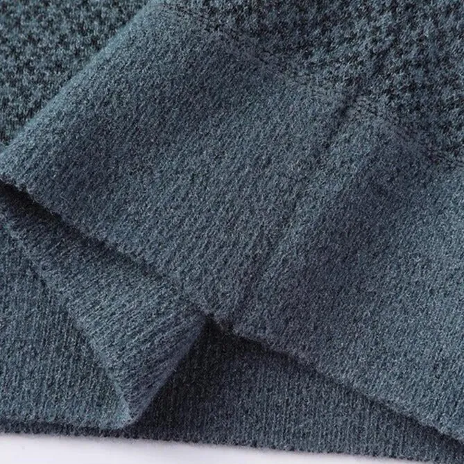 Men’s Knit Sweater – Lightweight Texture – Soft Grey Casual Fit