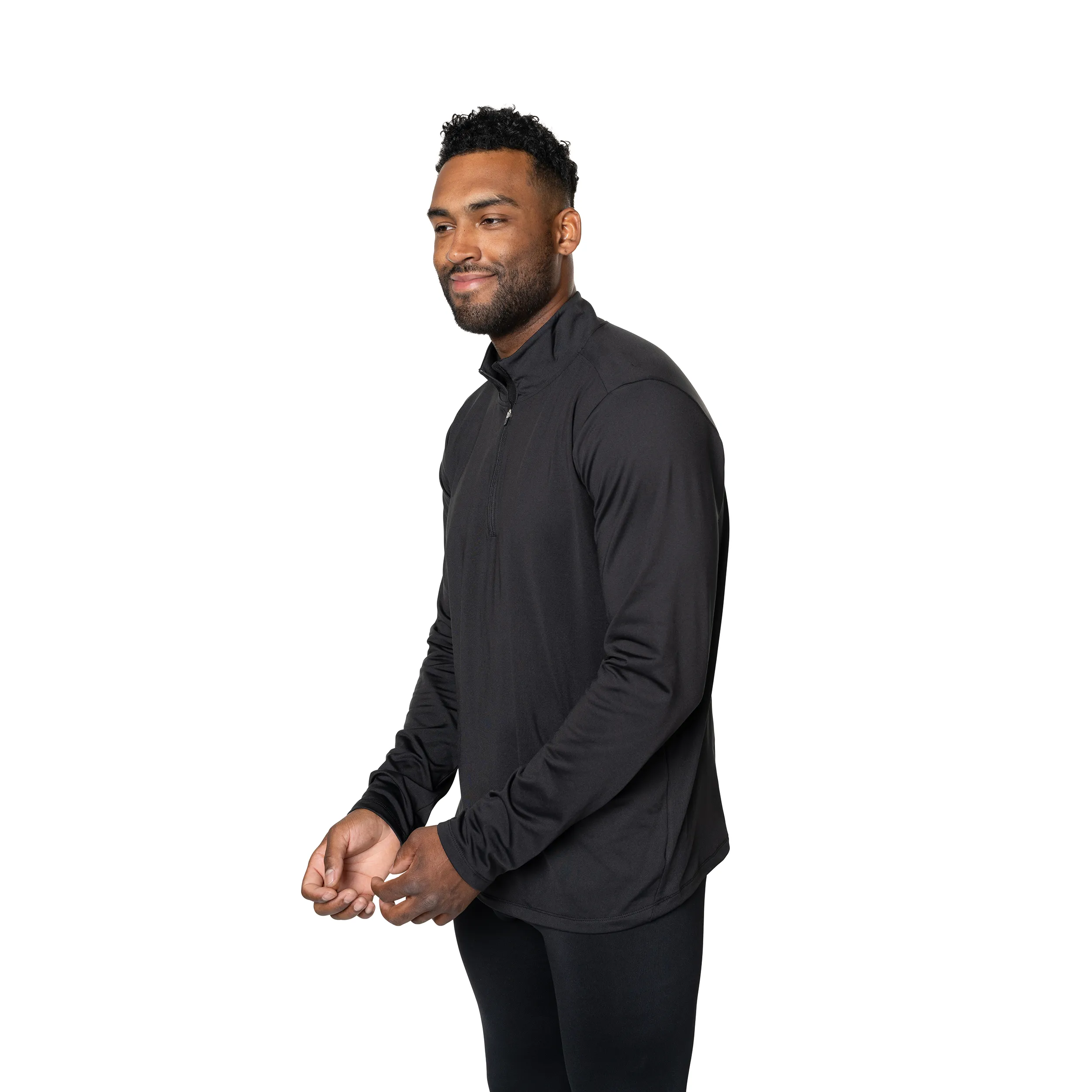Men's Micro Fleece Zip-T - Black