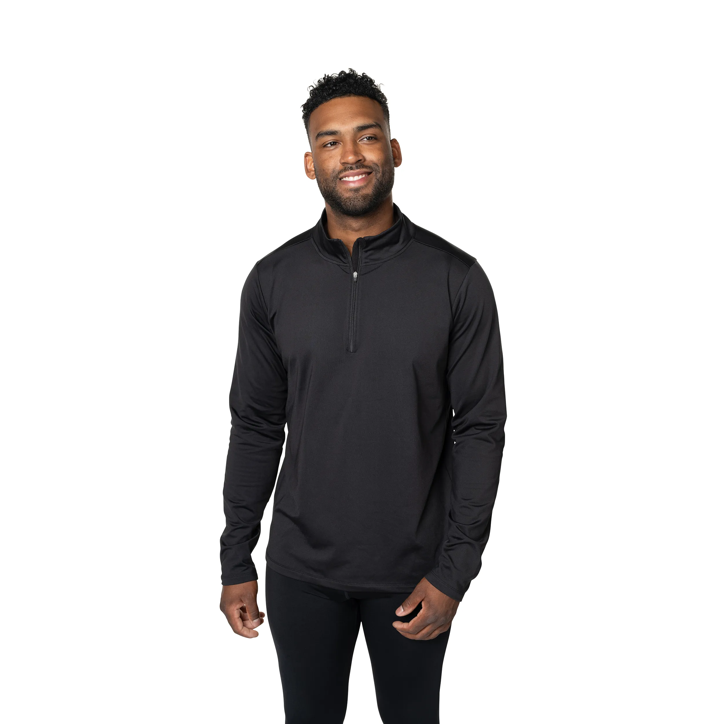 Men's Micro Fleece Zip-T - Black