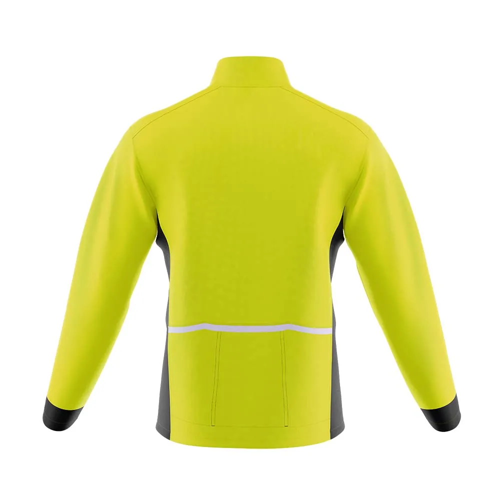 Mens Pack Up Hi Vis Wind Water Resistant Cycling Jacket
