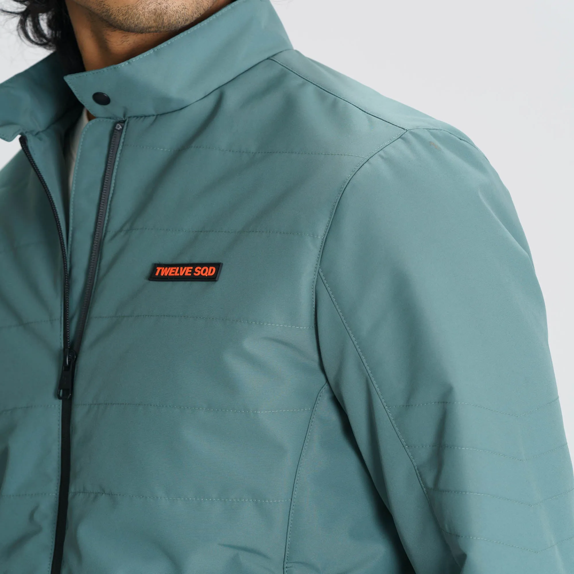 Mens Quilting Balsam Green Jacket